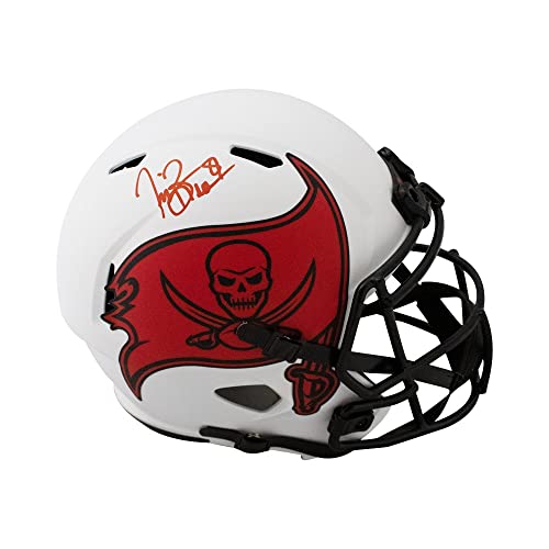 Tim Brown Autographed Tampa Bay Lunar Eclipse Replica Full-Size Football Helmet - BAS (Red Ink) - 757 Sports Collectibles
