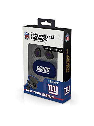 NFL New York Giants True Wireless Earbuds, Team Color - 757 Sports Collectibles