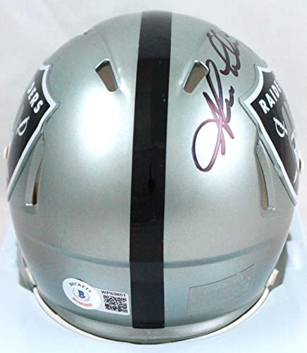 Shane Lechler Autographed Oakland Raiders Flash Speed Mini Helmet-Beckett W Hologram Black - 757 Sports Collectibles
