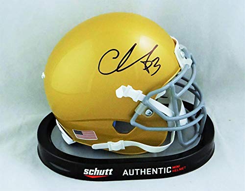 Chase Claypool Autographed Notre Dame Fighting Irish Mini Helmet- Beckett W Auth Black - 757 Sports Collectibles