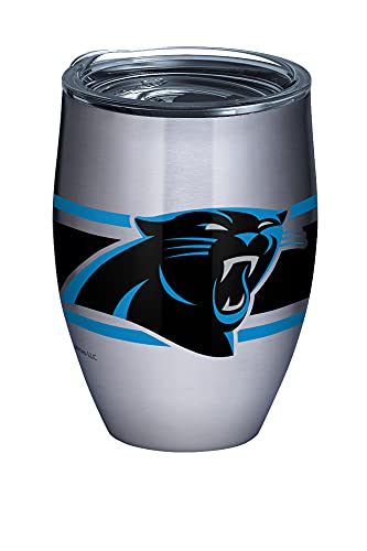 Tervis Triple Walled NFL Carolina Panthers Insulated Tumbler Cup Keeps Drinks Cold & Hot, 12oz - Stainless Steel, Stripes - 757 Sports Collectibles