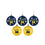 FOCO Michigan Wolverines NCAA 5 Pack Shatterproof Ball Ornament Set - 757 Sports Collectibles