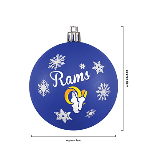 FOCO Los Angeles Rams NFL 5 Pack Shatterproof Ball Ornament Set - 757 Sports Collectibles