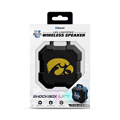 NCAA Iowa Hawkeyes Shockbox LED Wireless Bluetooth Speaker, Team Color - 757 Sports Collectibles