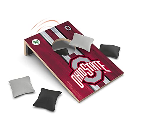 SOAR NCAA Tabletop Cornhole Game and Bluetooth Speaker, Ohio State Buckeyes - 757 Sports Collectibles