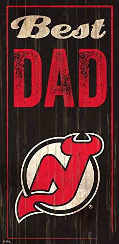 Fan Creations NHL New Jersey Devils Unisex New Jersey Devils Best Dad Sign, Team Color, 6 x 12 - 757 Sports Collectibles