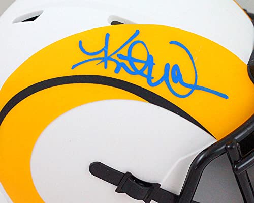 Kurt Warner Autographed St. Louis Rams Lunar Speed Mini Helmet- Beckett W Blue - 757 Sports Collectibles
