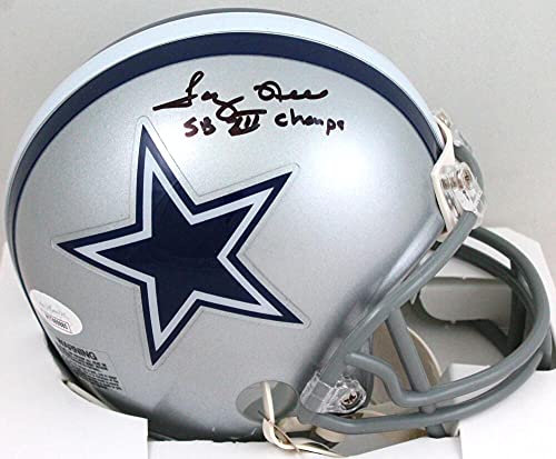 Tony Hill Autographed Dallas Cowboys Mini Helmet W/SB Champs- JSA W Authenticated - 757 Sports Collectibles