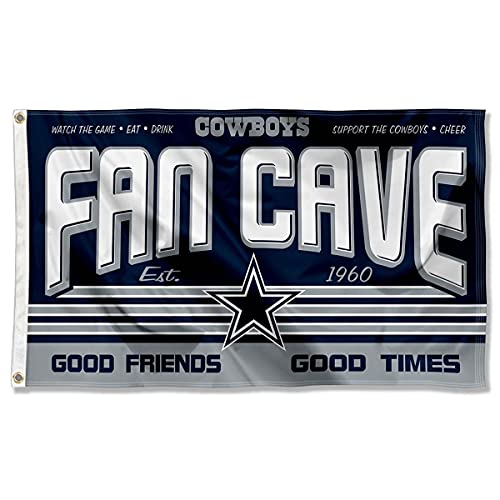 WinCraft Dallas Cowboys Fan Man Cave Banner Flag - 757 Sports Collectibles