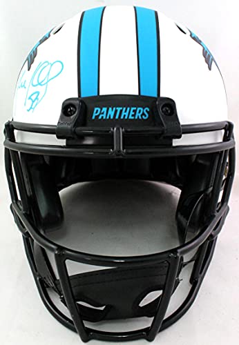 Luke Kuechly Autographed Panthers Authentic Lunar FS Helmet- Beckett WBaby Blue - 757 Sports Collectibles