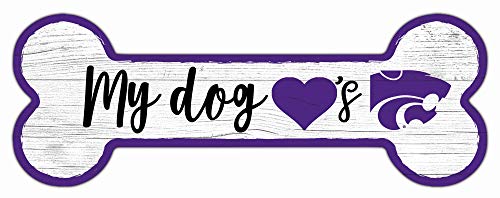 Fan Creations NCAA Kansas State Wildcats Unisex Kansas State Dog Bone Sign, Team Color, 6 x 12 - 757 Sports Collectibles