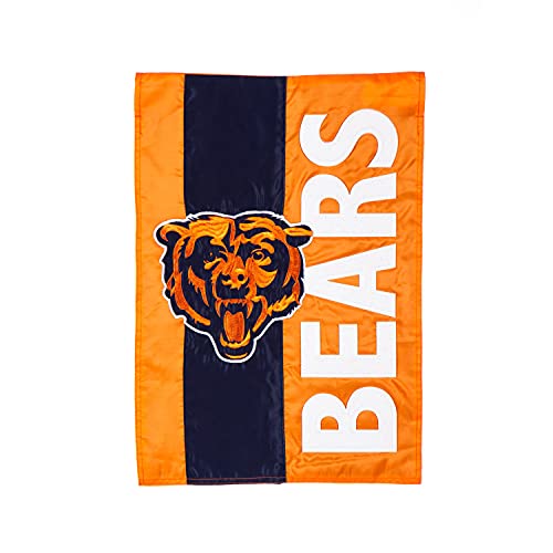 Team Sports America NFL Chicago Bears Embroidered Logo Applique Garden Flag, 12.5 x 18 inches Indoor Outdoor Double Sided Decor for Football Fans - 757 Sports Collectibles