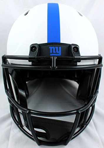 Michael Strahan Autographed NY Giants F/S Lunar Speed Authentic Helmet-Beckett W Hologram Blue - 757 Sports Collectibles