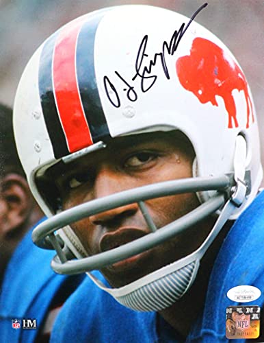 OJ Simpson Autographed Buffalo Bills Close Up 8x10 HM Photo- JSA W Black - 757 Sports Collectibles