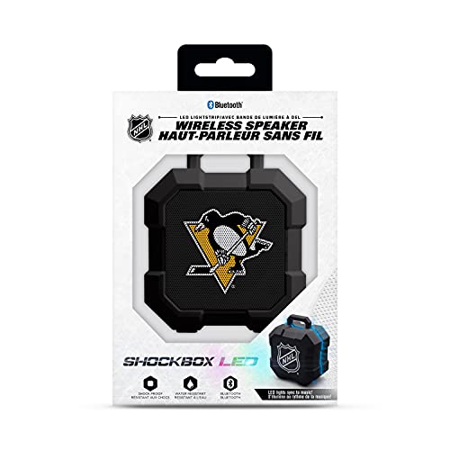 NHL Pittsburgh Penguins ShockBox LED Wireless Bluetooth Speaker, Team Color - 757 Sports Collectibles