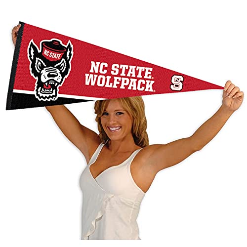 College Flags & Banners Co. NC State Wolfpack Pennant Full Size Felt - 757 Sports Collectibles