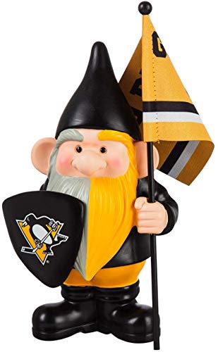 Team Sports America Pittsburgh Penguins, Flag Holder Gnome - 757 Sports Collectibles