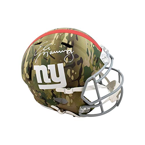 Eli Manning Autographed Giants Camo Replica Full-Size Football Helmet - Fanatics - 757 Sports Collectibles