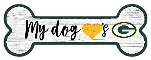 Fan Creations NFL Green Bay Packers Unisex Green Bay Packers Dog Bone Sign, Team Color, 6 x 12 - 757 Sports Collectibles