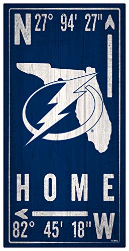 Fan Creations NHL Tampa Bay Lightning Unisex Tampa Bay Lightning Coordinate Sign, Team Color, 6 x 12 - 757 Sports Collectibles
