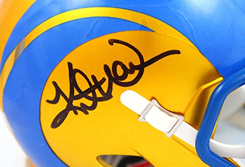 Kurt Warner Autographed St. Louis Rams Flash Speed Mini Helmet-Beckett W Hologram Black - 757 Sports Collectibles