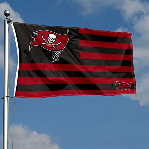 WinCraft Tampa Bay Buccaneers USA American Nation Stripes 3x5 Grommet Flag - 757 Sports Collectibles
