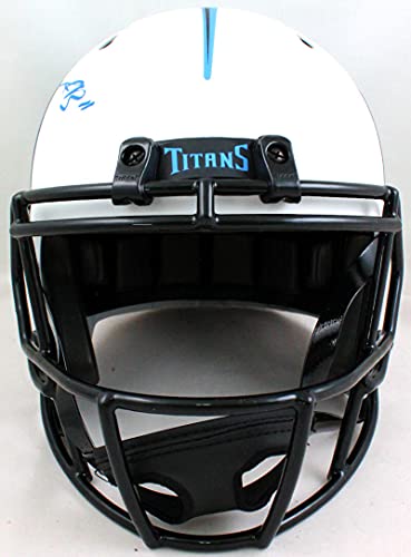 AJ Brown Autographed Tennessee Titans Lunar Speed F/S Helmet- Beckett W LT BLUE - 757 Sports Collectibles
