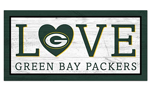 Fan Creations NFL Green Bay Packers Unisex Green Bay Packers Love Sign, Team Color, 6 x 12 - 757 Sports Collectibles