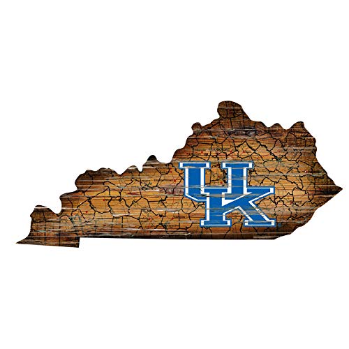 Fan Creations NCAA Kentucky Wildcats Unisex University of Kentucky Mini Roadmap State Sign, Team Color, 12 inch - 757 Sports Collectibles