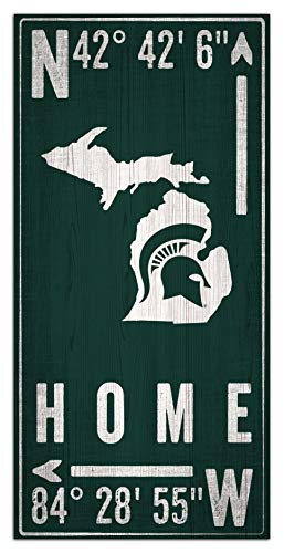 Fan Creations NCAA Michigan State Spartans Unisex Michigan State Coordinate Sign, Team Color, 6 x 12 - 757 Sports Collectibles
