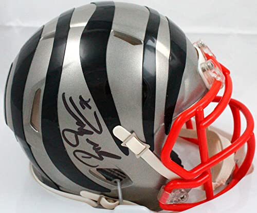 Boomer Esiason Autographed Cincinnati Bengals Flash Speed Mini Helmet-Beckett W Hologram Black - 757 Sports Collectibles