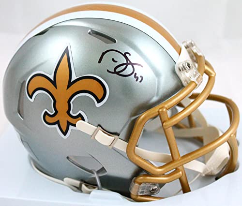 Darren Sproles Autographed New Orleans Saints Flash Speed Mini Helmet- Beckett W Hologram Black - 757 Sports Collectibles
