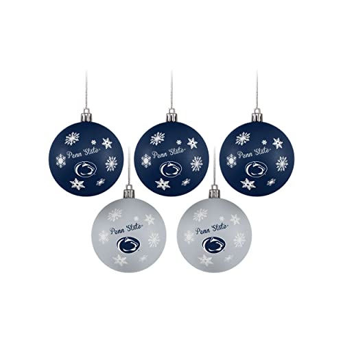 FOCO Penn State Nittany Lions NCAA 5 Pack Shatterproof Ball Ornament Set - 757 Sports Collectibles