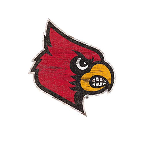 Fan Creations NCAA Louisville Cardinals Unisex Louisville Team Logo 8in Cutout, Team Color, 8 inch - 757 Sports Collectibles