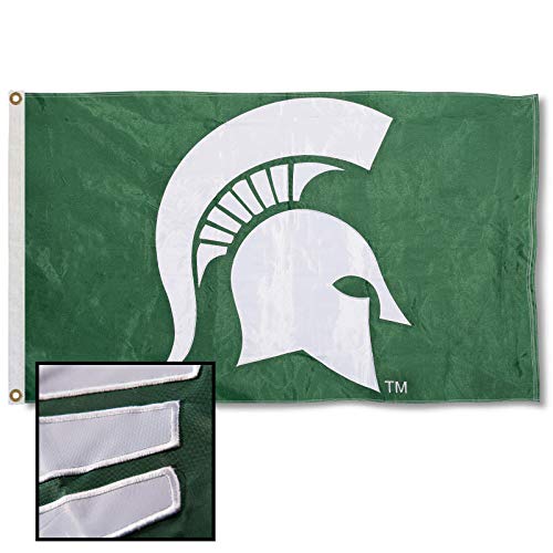 College Flags & Banners Co. Michigan State Spartans Embroidered and Stitched Nylon Flag - 757 Sports Collectibles
