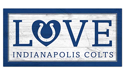 Fan Creations NFL Indianapolis Colts Unisex Indianapolis Colts Love Sign, Team Color, 6 x 12 - 757 Sports Collectibles