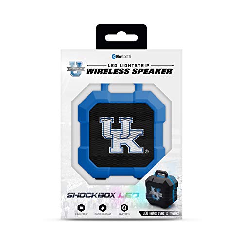 NCAA Kentucky Wildcats Shockbox LED Wireless Bluetooth Speaker, Team Color - 757 Sports Collectibles