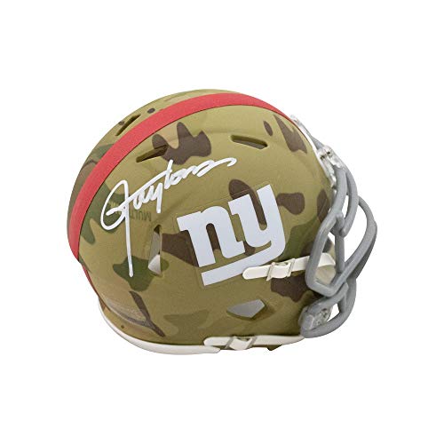 Lawrence Taylor Autographed New York Giants Camo Mini Football Helmet - JSA COA - 757 Sports Collectibles