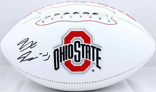 Jaxon Smith-Njigba Autographed Ohio State Buckeyes Logo Football-Beckett Hologram Black - 757 Sports Collectibles
