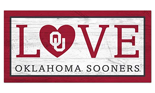 Fan Creations NCAA Oklahoma Sooners Unisex University of Oklahoma Love Sign, Team Color, 6 x 12 - 757 Sports Collectibles