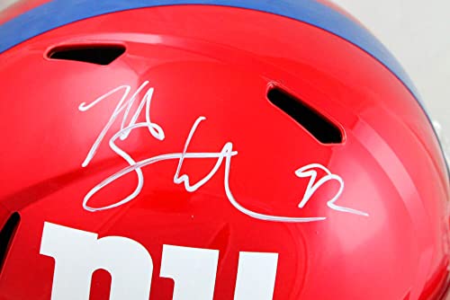 Michael Strahan Autographed NY Giants F/S Flash Speed Helmet-Beckett W Hologram White - 757 Sports Collectibles