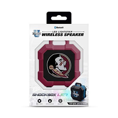 NCAA Florida State Seminoles Shockbox LED Wireless Bluetooth Speaker, Team Color - 757 Sports Collectibles