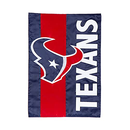 Team Sports America NFL Houston Texans Embroidered Logo Applique Garden Flag, 12.5 x 18 inches Indoor Outdoor Double Sided Decor for Football Fans - 757 Sports Collectibles