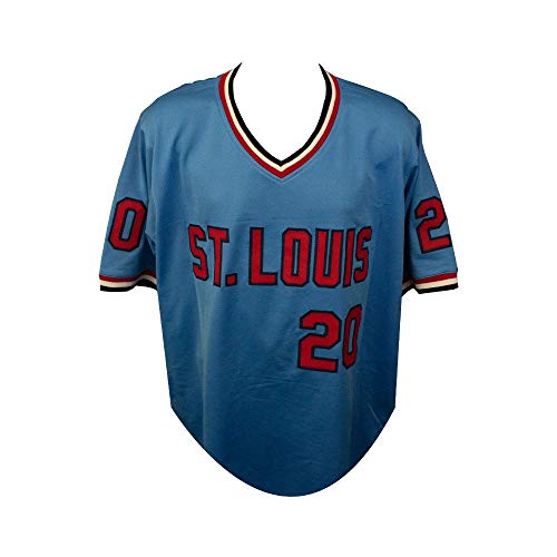 Lou Brock Autographed St. Louis Cardinals Custom Blue Baseball Jersey - JSA COA (B) - 757 Sports Collectibles
