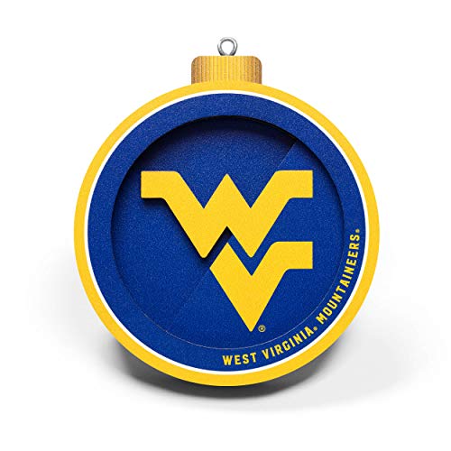 YouTheFan NCAA West Virginia Mountaineers 3D Logo Series Ornament - 757 Sports Collectibles