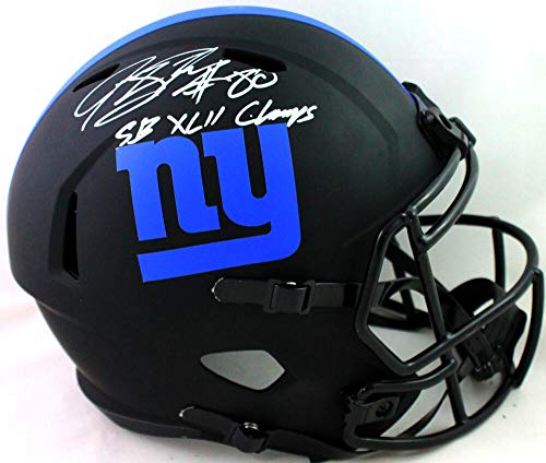 Jeremy Shockey Autographed NY Giants F/S Eclipse Helmet w/SB Champs -Beckett Witness White - 757 Sports Collectibles