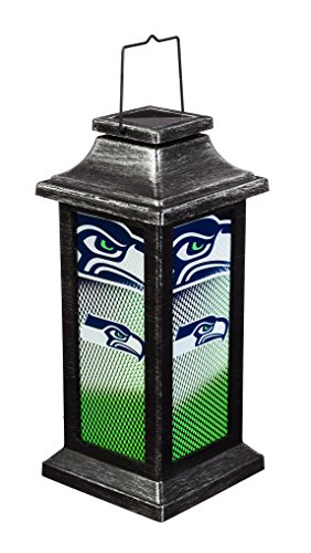 Team Sports America Seattle Seahawks Solar-Powered Outdoor Safe Hanging Garden Lantern - 757 Sports Collectibles