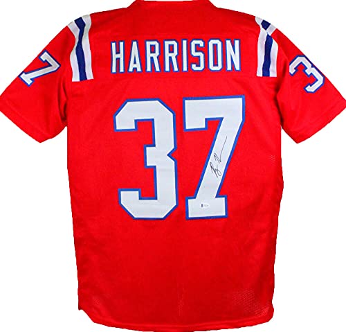 Rodney Harrison Autographed Red Pro Style Jersey- Beckett W Black - 757 Sports Collectibles