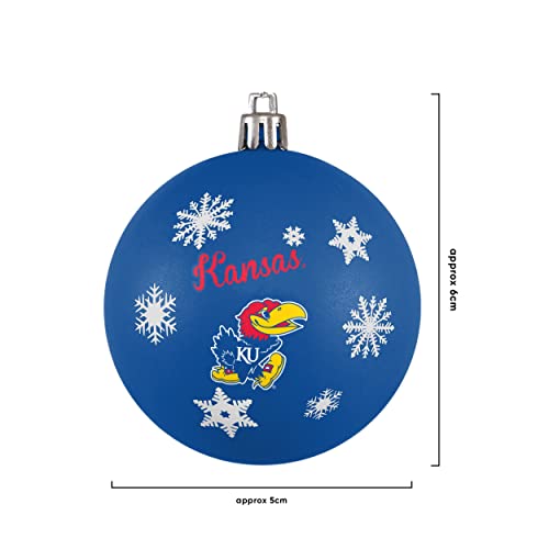 FOCO Kansas Jayhawks NCAA 5 Pack Shatterproof Ball Ornament Set - 757 Sports Collectibles