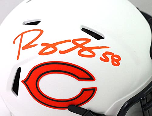 Roquan Smith Autographed Chicago Bears Lunar Speed Mini Helmet- Beckett W Orange - 757 Sports Collectibles